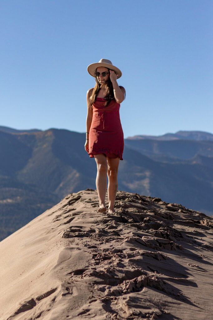 A photo of me on the sand dunes