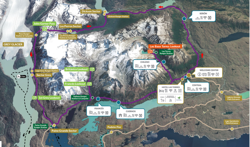 The O Trek Circuit Map