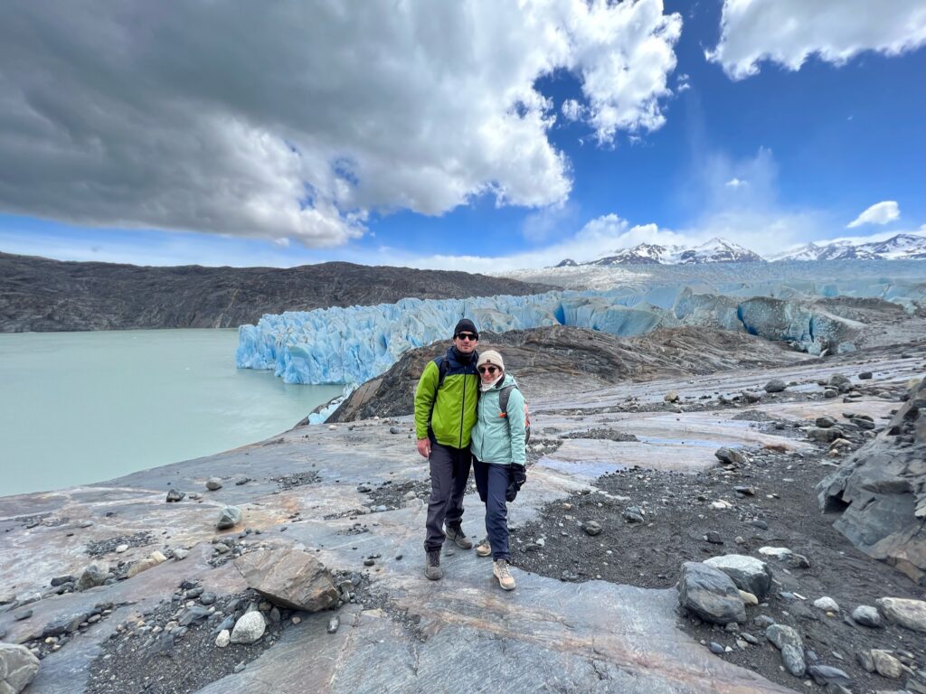 Rocky terrain prior to reaching the ice