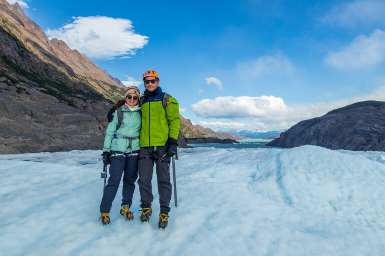 A picture of us on the glacier grey ice hike